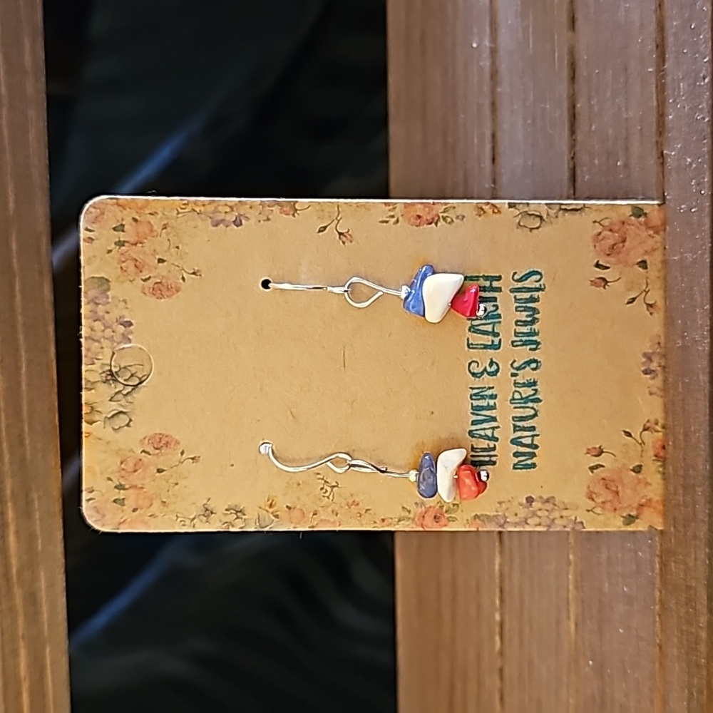 MLB natural stone earrings